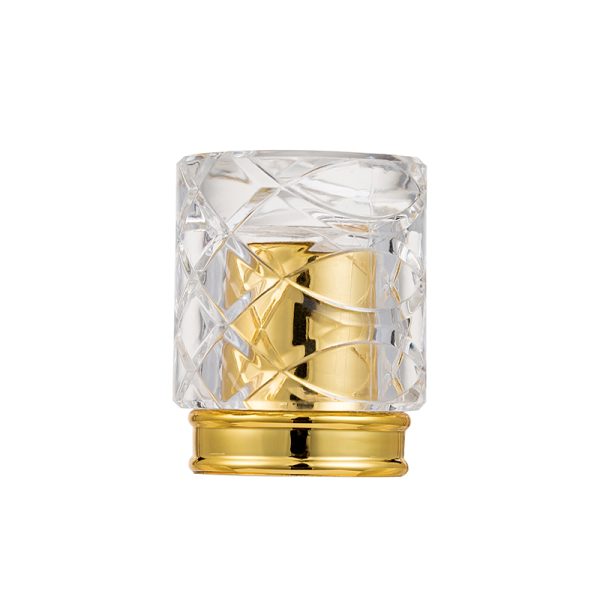 Factory Customized Rotating Mouth Cosmetic Spray Bottle Cap Acrylic Perfume Cap Transparent Gold Custom Logo Plastic Carton Box - Image 4