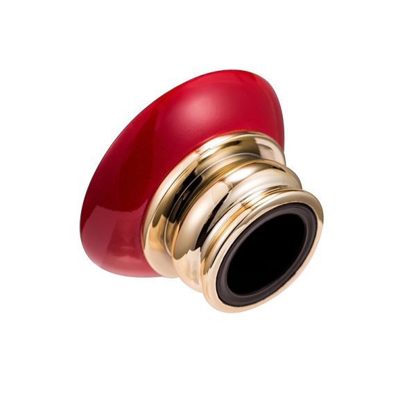 Retro Red Plastic Bottle Cap with Gold Decoration 15mm Screw Cap for Middle East Perfume Packaging - Image 2