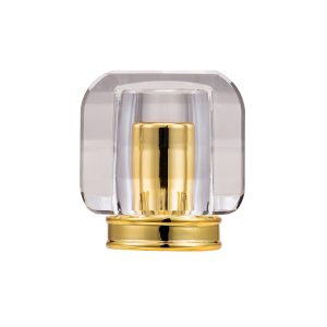 Parfum bottle cap shiny gold luxury rectangle perfume cap closures luxury bottle caps perfume packaging