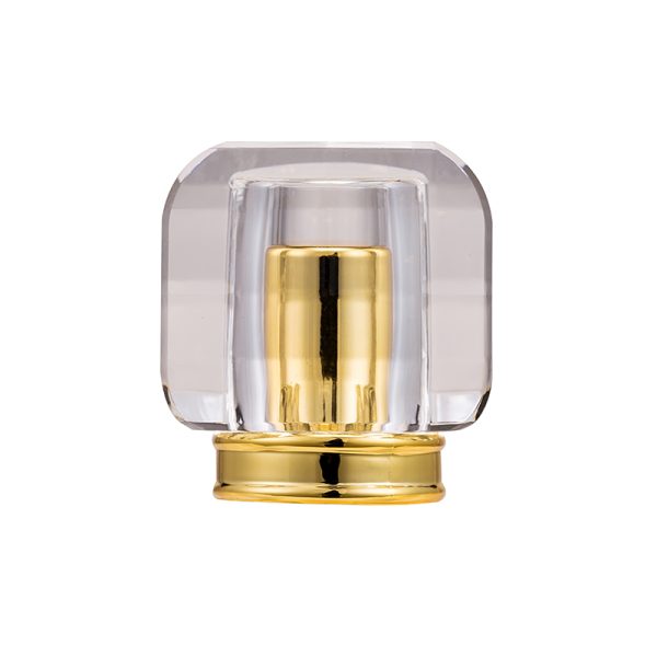 Parfum bottle cap shiny gold luxury rectangle perfume cap closures luxury bottle caps perfume packaging