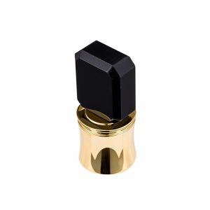 Exquisite Black Acrylic Perfume Bottle Cap with Complex Design Perfume Bottle Cap Packaging