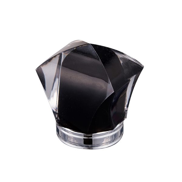 Exquisite Black Acrylic Perfume Bottle Cap with Complex Design Perfume Bottle Cap Packaging - Image 3