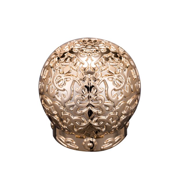 Ready to ship luxury perfume cap plastic gold electroplated decorative saudi arabia style perfume bottle cap 15fea