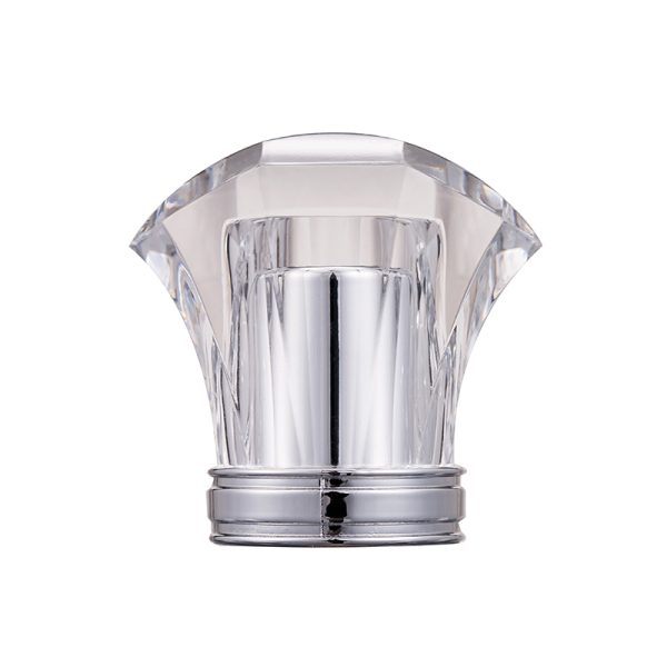 Luxury Transparent Unique Plastic PP Acrylic Perfume Bottle Cap Parfum Spray Bottles Lid Glass Cosmetic Accessories