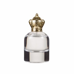 1.7oz 50ml glass perfume bottle with gold perfume top