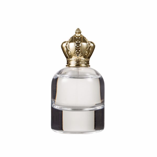 1.7oz 50ml glass perfume bottle with gold perfume top