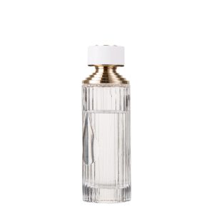 Bset Elegant Design Square Shape Glass Perfume Bottle with Plastic lid