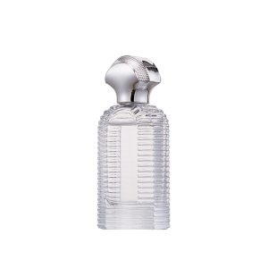 Luxury wholesale custom bottle new design crimp clear empty glass bottle 100ml perfume bottle