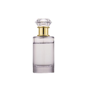 100ML crimp perfumes bottles glass spray glass empty bottle with diamond cap