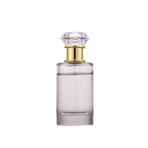 100ML crimp perfumes bottles glass spray glass empty bottle with diamond cap