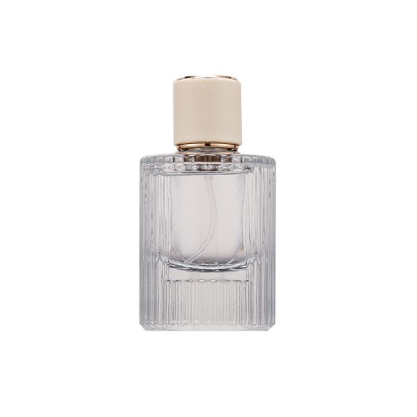 100ml Cylinder Shape Striped Glass Classical Fragrance Parfum Spray Empty Perfumes Packaging Bottles