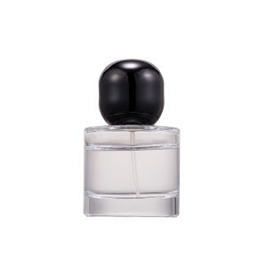 Manufacturer wholesale in stock round 100ml luxury high quality cylindrical spray glass perfume bottle with cap