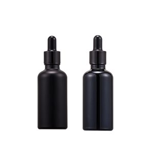 Custom Logo Empty Cosmetic Packaging Essential Hair oil Perfume  100ml Black Glass Dropper Bottle