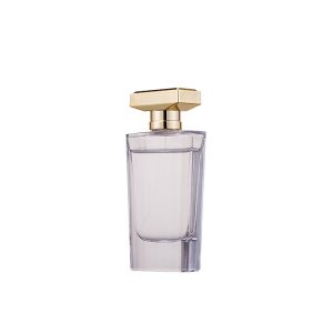 Wholesale Empty Rectangle Gold Perfume Lid 100ml Square Perfume Bottle Twist Refillable Perfume Vial Packaging