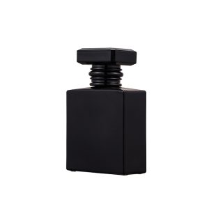 Factory outlet Luxury style 100ml black glass bottle perfume bottle with spray