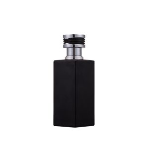 Black frosted square foundation glass bottle, lotion cream bottle for cosmetic packaging skin care