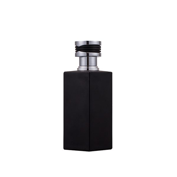 Black frosted square foundation glass bottle, lotion cream bottle for cosmetic packaging skin care
