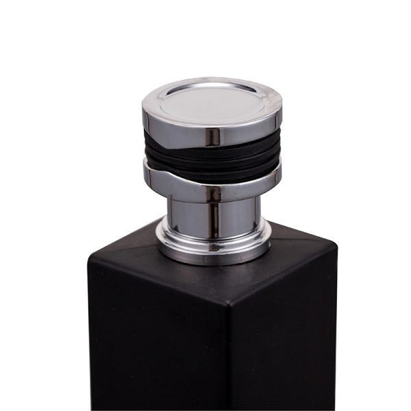 Black frosted square foundation glass bottle, lotion cream bottle for cosmetic packaging skin care - Image 2
