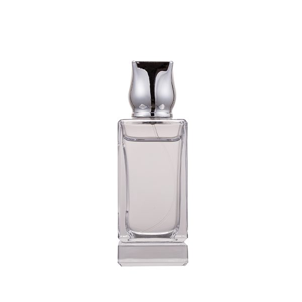 Factory Wholesale Transparent 100ml Empty Rectangular Crimp Bottle Mouth Spray Perfume Glass Bottle