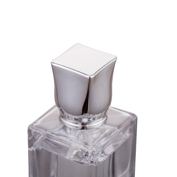 Factory Wholesale Transparent 100ml Empty Rectangular Crimp Bottle Mouth Spray Perfume Glass Bottle - Image 3